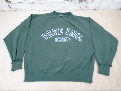 Sudadera Pepe Jeans Vintage Años 90 Para Hombre Mediana Verde Envejecida Ropa de Calle M Foto 1 de 4