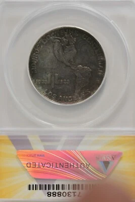 1923-S  .50   ANACS   EF 45   MONROE    Classic Silver Commemorative Coin - Image 1 of 2