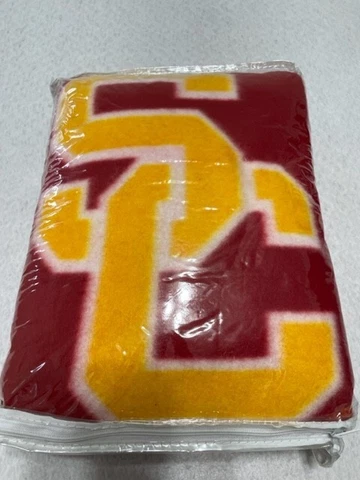 New USC Trojans Blanket/Throw 60" X 50" Polyester/Fleece Cover