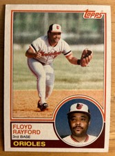 1982 Topps Floyd Rayford Baseball Card #192 Orioles 3B Low-To-Mid-Grade VG O/C