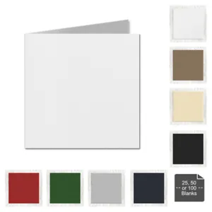 148mm x 296mm. Large Square. 280gsm Folded Card Blank. Multiple Colours. - Picture 1 of 10
