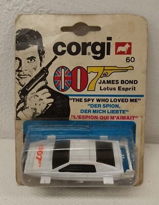 007 JAMES BOND Lotus Esprit CORGI 1/64 UK BLISTER 1978 - Immagine 1 di 2