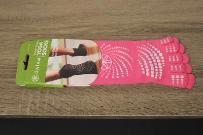 GAIAM Super Grippy Yoga Socks Pink All Grip No Slip Pilates Tai Chi Gym - Image 1 of 4