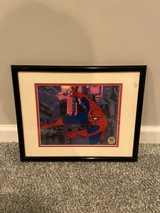 Marvel Studios Spider-Man Spiderman Sericel Framed & Matted 1998 Animation 15x12 - Picture 1 of 6