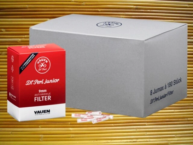 Vauen Dr. Perl Aktiv Kohle Pfeifenfilter 9 mm 1440 St.  ANGEBOT 8 x 180 Stück - Bild 1 von 1