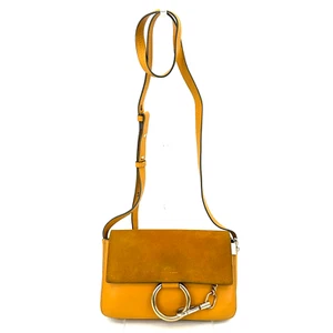 Chloe shoulder bag faye brown Calfskin Leather and Suede Auth - Picture 1 of 14