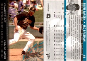 Brian Barden 2005 MultiAd Tucson Sidewinders #4 Card *AutographDen*