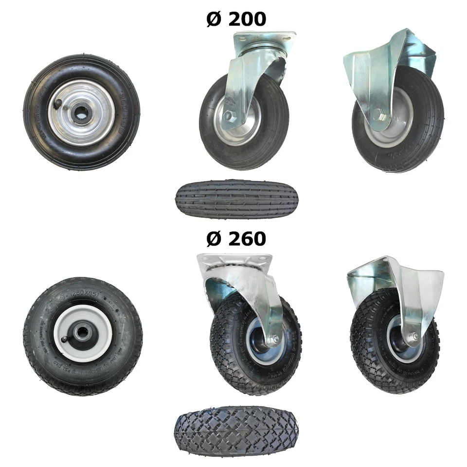 ROCARR RUOTA RUOTE PNEUMATICA CON CAMERA D'ARIA PER CARRELLO INDUSTRIALI - Immagine 1 di 1