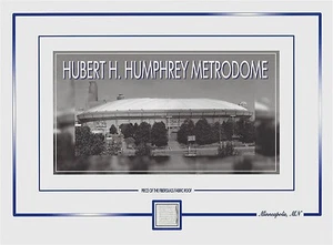Hubert H. Humphrey METRODOME pieza de la TELA DEL TECHO, Minneapolis, MN, Vikingos - Imagen 1 de 2