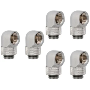 Set of 3 Rotating Elbow Joint Adaptor Water Cooling Plug Fittings Travel Barb - Afbeelding 1 van 12