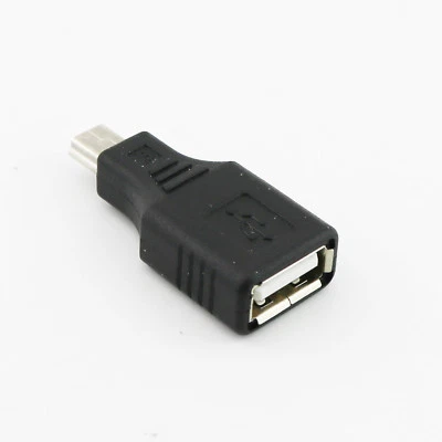 1pc USB 2.0 A Female To USB Mini 5 Pin Male Plug OTG Adapter Connector Converter - Image 1 of 4