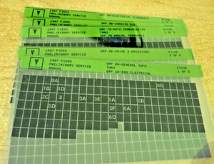 PONTIAC FIERO 1987 Microfiche US CARS Manual Service Werkstatthandbuch - Bild 1 von 1