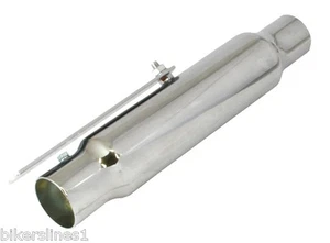 SILENCIADOR UNIVERSAL VIPER - 12" CORTO CON MONTAJE - CROMO  - Imagen 1 de 2