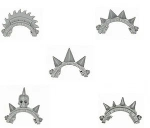 Ork Nobz SPIKED SHOULDER GUARDS / PADS x 5 Orks Nob 40K - Picture 1 of 1