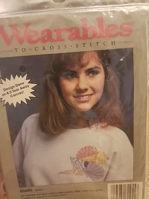 Wearables to Cross Stitch de Golden Bee #60255 Shells Beach Vintage Nuevo Foto 1 de 4