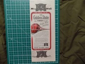 1955 PRINT AD ROCK ISLAND LINES TRAINS NEW YORK TO LA - Picture 1 of 1