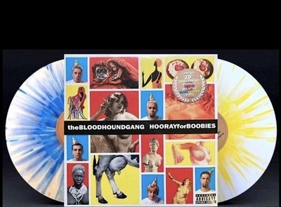 Bloodhound Gang Hooray For Boobies 2LP 25th Anniversary Blue Yellow Splatter - Image 1 of 3