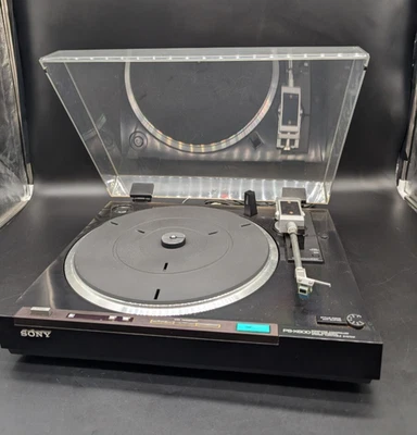 Sony PS-X600 Fully Auto Stereo Turntable Full auto record player 1980 Black Used - Image 1 of 4