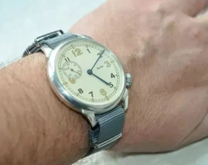 Große VINTAGE Uhr ZIM LIP Silber Stil Hochzeit von 1947 mechanisch gewartet - Bild 1 von 12