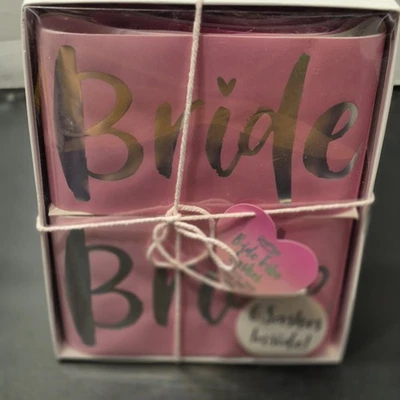 6 Six Ginger Ray Bride Tribe Sashes Pink & Iridescent For Bachelorette Party NEW — 第 1/4 张图片