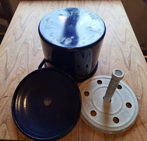 Emaille Einkochtopf - Einwecktopf Emaille TOPF ca.13l KOCHTOPF gebraucht - Bild 1 von 8