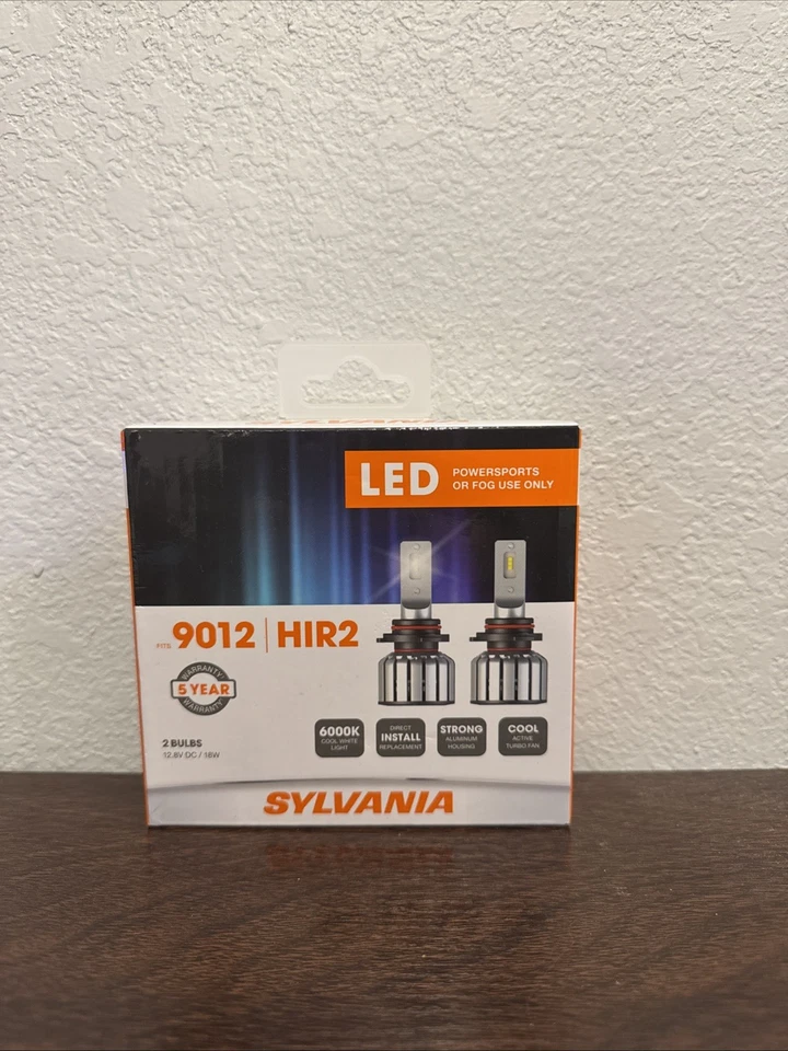 NEW Sylvania LED 9012 HIR2 (9012SL.BX2) Fog & Powersport Headlight 2 Bulbs - Image 1 of 1