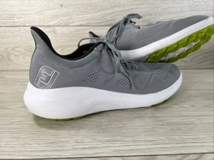 Footjoy Flex Herren Golfschuhe Gr. 10,5 W grau & grün Schnürschuhe sportlich 56142 Weite - Bild 1 von 11