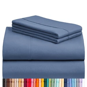 LuxClub 6 PC Sheet Set Sheets Deep Pockets 18" Eco Friendly Wrinkle Free Sheets - Picture 1 of 7