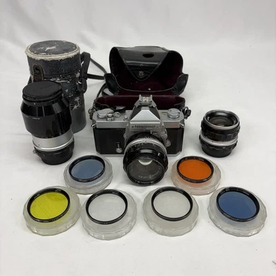 Vintage 1967 Nikon Nikkormat FTN Manual 35mm SLR Film Camera Bundle **Read Desc - Image 1 of 4