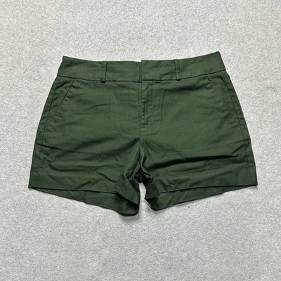 Banana Republic 短裤 4 英寸女式 2 绿色牛津斜纹布弹力斜纹布 — 第 1/4 张图片