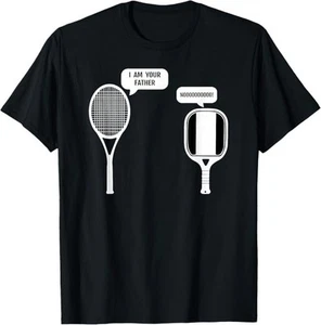 I Am Your Father Funny Pickleball Tennis Racket T-Shirt - Picture 1 of 14