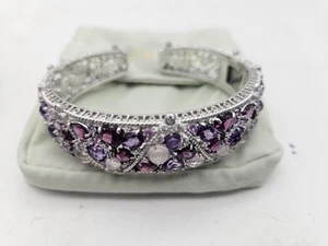 Judith Ripka Sterling CZ Cuff Bracelet HSN - Picture 1 of 11