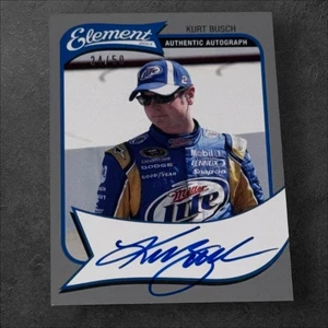 Kurt Busch PACK PULLED HOFer signed card 2011 WHEELS ELEMENT AUTHENTIC AU #24/50 - Picture 1 of 2