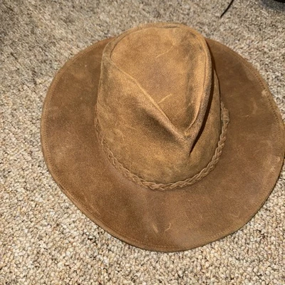 Шляпа Minnetonka The Outback мужская X большая коричневая кожа ковбойский стиль Индиана Джонс - Изображение 1 из 2