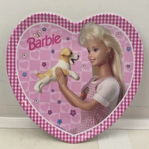 Vintage 90er Barbie Herz Teller rosa Kind Mattel Zak Designs 1996 8" Welpe - Bild 1 von 7