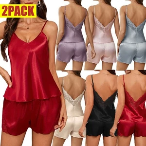 2 CONFEZIONI Accappatoio Donna Sexy Lingerie Seta Pizzo Babydoll Pigiama Camicia Corto Set - Foto 1 di 30