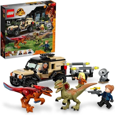 LEGO Jurassic World Pyroraptor and Dilophosaurus Transport 76951 Toy Block Prese - Image 1 of 4