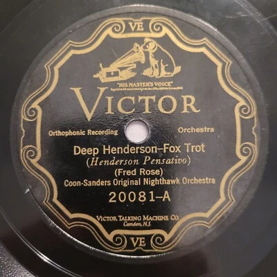HEAR👂Coon-Sanders Lot 2X Deep Henderson I Need Lovin' Victor 78 RPM READ - Image 1 of 4