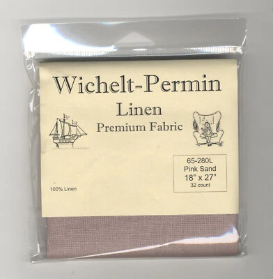 Cross Stitch ~ Wichelt-Permin 32 Count Pink Sand Linen 18 x 27 in #65-280L - Image 1 of 2