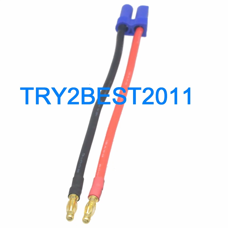 EC5 female to 4mm banana plug male cable for icharger308 406 charger - Image 1 of 1