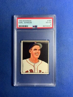 1950 Bowman #188 Earl Johnson Boston Red Sox PSA 4 - Image 1 of 2
