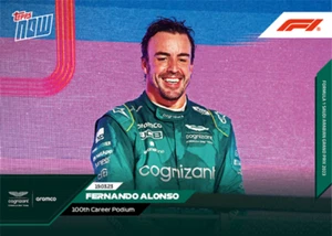 ➠ Topps Now Formula 1 2023 #006 Fernando Alonso - Aston Martin Aramco Cognizant - Bild 1 von 2