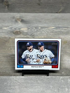 Tarjetas combinadas Topps Heritage 2022 #CC-3 Wander Franco | Brandon Lowe Rays - Imagen 1 de 2