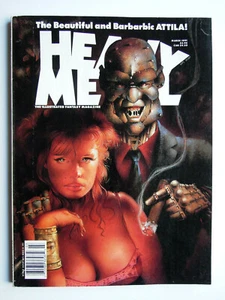 HEAVY METAL ILLUSTRATED MAGAZINE - MARCH 1991 - VF+ TO NM CONDITION - SIRVENT - Picture 1 of 10