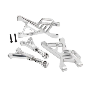 Alloy CNC Rear Suspension A-Arm Set Silver fit 1/5 HPI BAJA RV 5B 5T 5SC - Picture 1 of 10