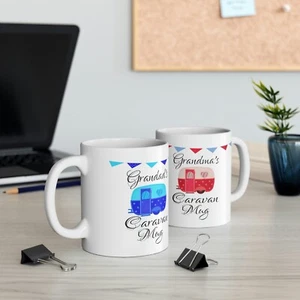 Hermosa taza caravana personalizada cámper mamá papá niñera abuelo regalo - Imagen 1 de 20