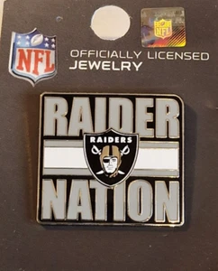 LAS VEGAS RAIDERS PIN NFL metal pin badge RAIDER NATION - Picture 1 of 3