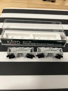 Kato N Scale 186-0202 AC & F 70t Covered Hopper Erie Lackawanna #2 - Picture 1 of 3