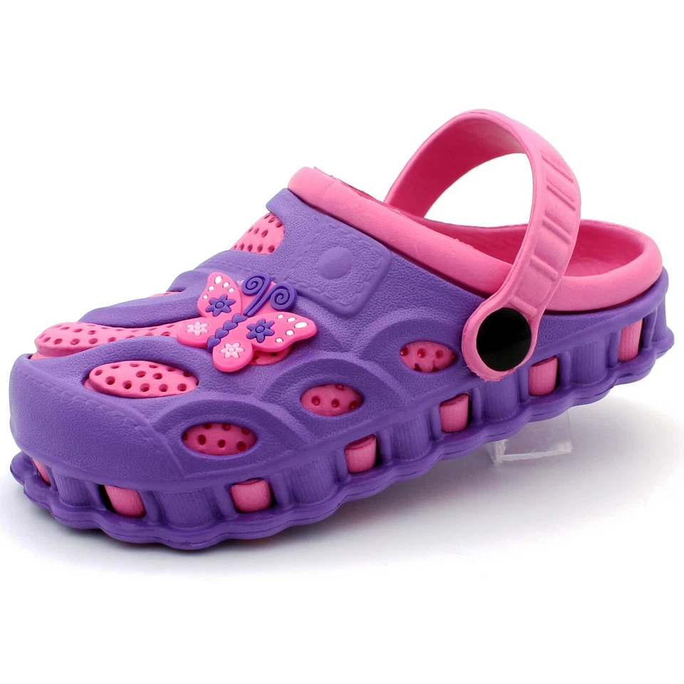 Girl Kids Toddler Garden Clogs Shoes Slip-On Casual Two-tone Slipper Sandals - Image 1 of 1