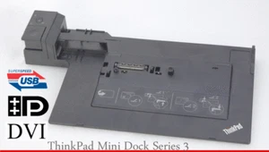 DOCKING STATION IBM LENOVO THINKPAD MINI DOCK SERIES 3 USB 3.0 04W3587 4337 DOC3 - Bild 1 von 5